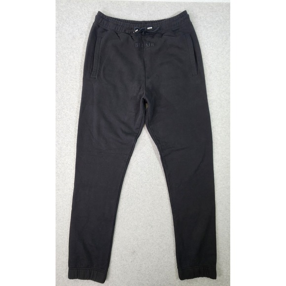 Other - Bel-Air Athletics Sweatpants Mens Medium 30x31 Black Embroidered Tapered Pants
